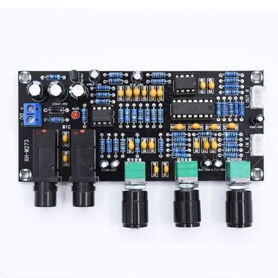 PT2399 NE5532 บอร์ดเครื่องขยายเสียงไมโครโฟนด้วยความแรงงาน DC12-24V สําหรับการขยายเสียงสเตเรีย
