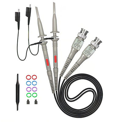 P6100 BNC Tester Tool Oscilloscope Probe Kit 100MHz 1X 10X คลิป 2 ชิ้น