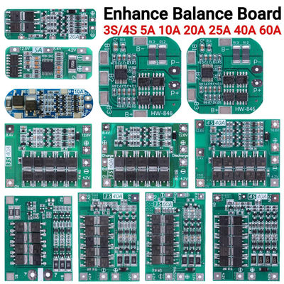 3S 4S 25A 40A 60A บอร์ดป้องกันแบตเตอรี่ BMS บอร์ดชาร์จแบตเตอรี่ Li Ion