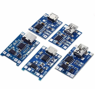 ประเภท C/Micro USB 5V 1A 18650 TP4056 โมดูลชาร์จแบตเตอรี่ลิทธิียม บอร์ดชาร์จ พร้อมการคุ้มครองฟังก์ชันคู่ 1A Li-I