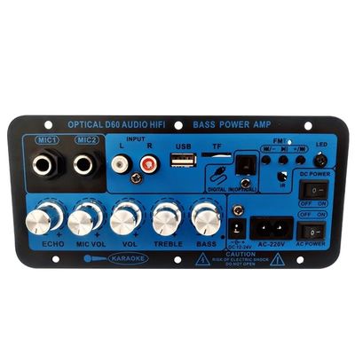 D60 50W Subwoofer Amplifier Board พร้อม Bluetooth และ Optical Audio Input สําหรับพลังงาน 12V/24V/220V