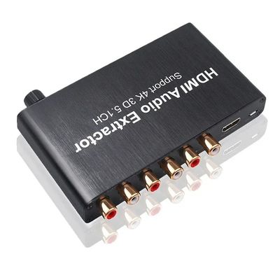 เครื่องแยกเสียง HDMI 5.1 แชนเนลพร้อมรองรับ Dolby AC-3/DTS และความละเอียด 3840x2160@30Hz สำหรับ PS4 DVD
