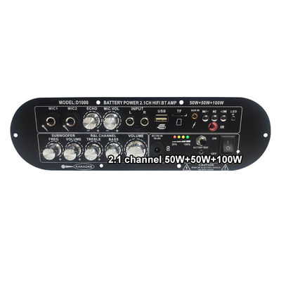 D1000 2.1 Channel Subwoofer Digital Amplifier Board 50W+50W+100W 12v Home Power Amplifier เสียงสูง/ต่ํา สามารถชาร์จใหม่ได้