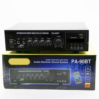 PA-90BT 120W เครื่องขยายเสียงไร้สาย Bluetooth สำหรับระบบเสียงระดับมืออาชีพ ลำโพงติดเพดานสำหรับบ้านกำลังสูง ระบบกระจายเสียงสาธารณะ แรงดันไฟฟ้าคงที่ โลหะ
