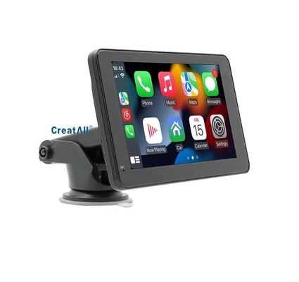 เครื่องเล่น MP5 ในรถยนต์แบบพกพา Creatall ขนาด 7 นิ้ว สำหรับ Bluetooth แบบแฮนด์ฟรี CarPlay & Android Auto แบบมีสาย/ไร้สาย สเตอริโอเสียง WAV MP3