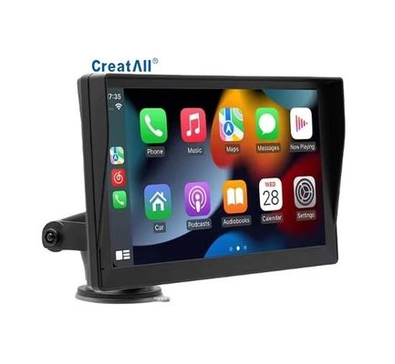 เครื่องเล่น MP5 ในรถยนต์แบบพกพา Creatall ขนาด 9 นิ้ว พร้อมภาพย้อนกลับ HD สำหรับ CarPlay ไร้สาย Bluetooth การวางบนแผงหน้าปัด การเชื่อมต่อ USB