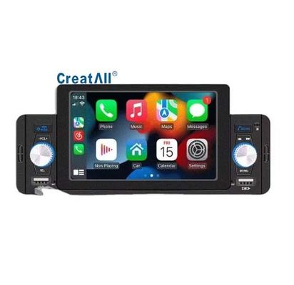 เครื่องเล่น MP5 ในรถยนต์ Creatall ขนาด 5 นิ้ว สำหรับกล้องมองหลัง Bluetooth CarPlay แบบมีสาย/ไร้สาย รองรับรูปแบบเสียง WAV MP3 APE USB
