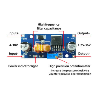 CA-4015 5A DC-DC ขั้นตอนลง 4 ~ 38V low ripple far Beyond LM2596 XL4015E แหล่งจ่ายไฟโมดูล