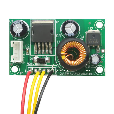 CA-1233 12V to 5V to 3.3V LCD Power Supply Board การแปลงแรงดันไฟฟ้าโมดูลสายไฟ DC-DC Step-Down โมดูล
