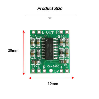 โมดูลเครื่องขยายเสียงขนาดเล็กมาก 20x19 มิลลิเมตร มีผลิต 2x3W และ 5V DC Power Class D Digital Power Amplifier Board