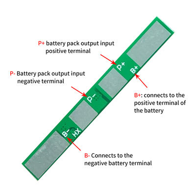 1S 3.7V 4A 18650 แบตเตอรี่ป้องกัน Over Charge Protection Over Discharge Protection