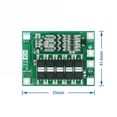 3S 11.1V 12.6V 40A 18650 แบตเตอรี่ลิเธียมแบตเตอรี่ป้องกันบอร์ด Dc Dc Converter