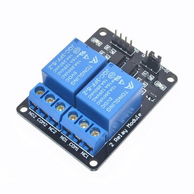 DC 5V 2 ช่องโมดูลรีเลย์ควบคุมทริกเกอร์ระดับต่ำปกติปิด