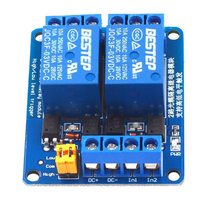 3.3V 5V 12V 24V โมดูลรีเลย์ควบคุม 2 ช่อง Dual OPTOCOUPLER