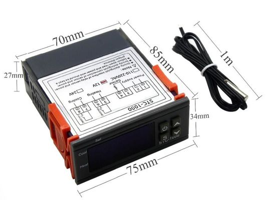 STC-1000 AC 110V-220V เครื่องควบคุมความชื้นดิจิตอล ระบบติดตามอุณหภูมิเทอร์โมสเตต
