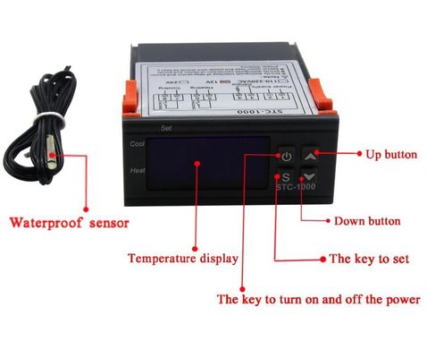 STC-1000 AC 110V-220V เครื่องควบคุมความชื้นดิจิตอล ระบบติดตามอุณหภูมิเทอร์โมสเตต
