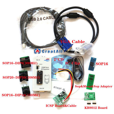 RT809F โปรแกรมเมอร์บอร์ด อุปกรณ์ทดสอบชิป IC 7 แอดป์เตอร์ SOP16 SOP20
