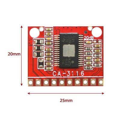 TPA3116 โมดูลเครื่องขยายเสียง 50W บอร์ดเครื่องขยายพลังงานดิจิตอลแบบช่องสอง พร้อม DC 8V ~ 24V และไม่มีเสียง POP