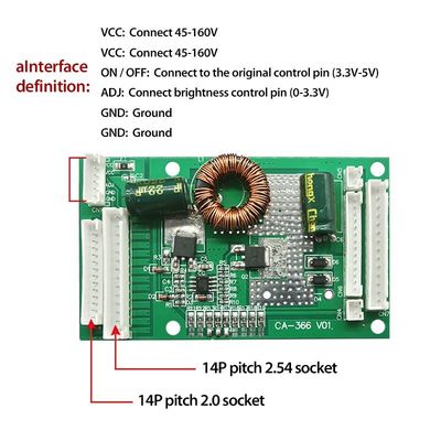 CA-366 บอร์ด PCB ไดร์เวอร์ LED 26&quot;-55&quot; พร้อมแหล่งจ่ายไฟ 19V