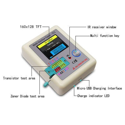 MOS/PNP/NPN TC1 เครื่องทดสอบทรานซิสเตอร์มัลติมิเตอร์สำหรับ Diode Triode