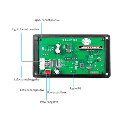 MP3 ถอดรหัส 80W โมดูลเสียง Bluetooth DC 5V-26V ICCS8673E