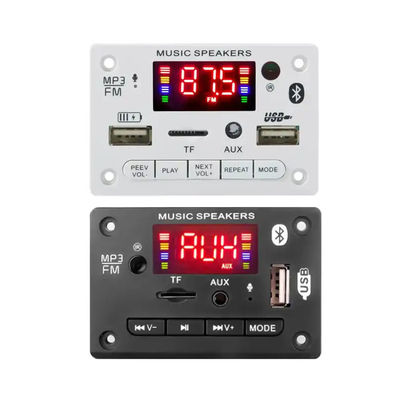 6V 12V Bluetooth 5.0 Mp3 ถอดรหัสบอร์ดโมดูลไร้สายรถ USB