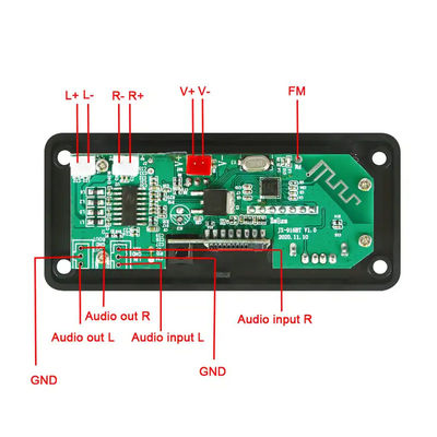 2x25W 50W MP3 เครื่องเล่นบลูทูธโมดูลเสียงบอร์ดรีโมทคอนโทรลระบบเสียงไร้สาย