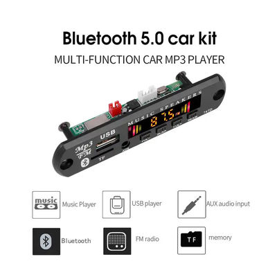 MP3 WMA Bluetooth Fm วิทยุโมดูลถอดรหัสเสียง 5.0 พร้อมรีโมทคอนโทรล