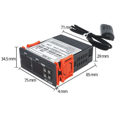 STC-3028 AC 220V DC 12V-24V ดิจิทัลควบคุมความชื้น อุปกรณ์ตรวจสอบพลังงานคู่