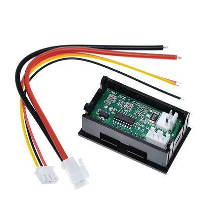 DC 0-100V 10A เครื่องวัดโวลต์แอมป์แบบดิจิตอล Ac 0.28 &quot;IC ไดรฟ์สีแดงสีน้ำเงิน