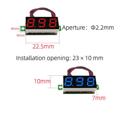 LED ดิจิตอลแอมมิเตอร์โวลต์มิเตอร์แรงดันไฟฟ้าปัจจุบัน 0.28/0.36/0.56 นิ้ว
