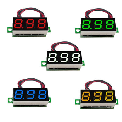 LED ดิจิตอลแอมมิเตอร์โวลต์มิเตอร์แรงดันไฟฟ้าปัจจุบัน 0.28/0.36/0.56 นิ้ว