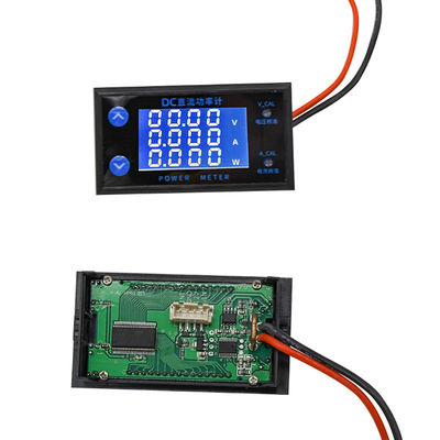 เครื่องวัดโวลต์และแอมแปร์แบบดิจิตอล 10A ความแม่นยำสูง 4 บิต DC 0-200V