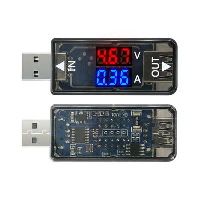 ชาร์จเครื่องตรวจจับทดสอบแอมป์มิเตอร์ดิจิตอลโวลต์มิเตอร์พอร์ต USB คู่