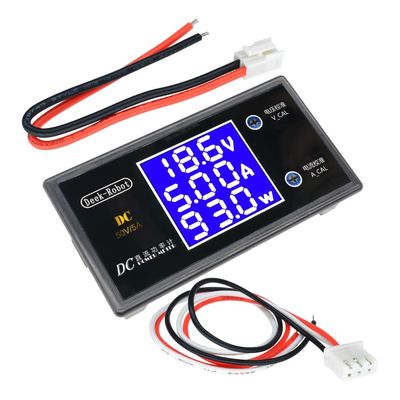 DC 0-100V 0-50V โวลต์มิเตอร์แอมมิเตอร์ Wattmeter 5A 10A LCD ดิจิตอล