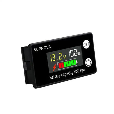 ตะกั่วกรดดิจิตอลแอมมิเตอร์โวลต์มิเตอร์รถจักรยานยนต์เครื่องวัดโวลต์ 12V-84V