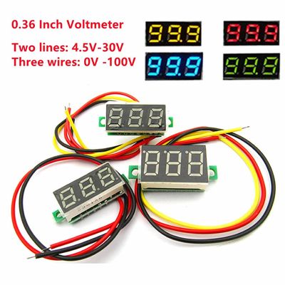0.36 นิ้วดิจิตอลแอมมิเตอร์โวลต์มิเตอร์ 2 สาย 3 สาย 4 หลัก LED