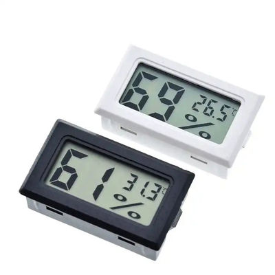 เครื่องวัดความชื้นสัมพัทธ์เทอร์โมดิจิตอล LCD ขนาดเล็กในร่ม 2 DC 1.5V LR44 แบตเตอรี่ปุ่ม