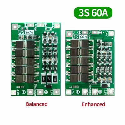 3S 4S 25A 40A 60A บอร์ดป้องกันแบตเตอรี่ BMS บอร์ดชาร์จแบตเตอรี่ Li Ion