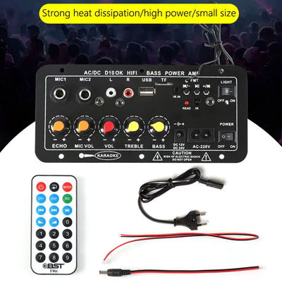 บอร์ดกระตุ้นพลังงานดิจิตอล D10 พร้อมพลังงานออก 30-120W Bluetooth 5.0 และการเข้าไมโครโฟนคู่สําหรับซับวูเฟอร์และคาราโอเกะ