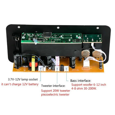 D10 12V 24V Subwoofer Digital Power Amplifier Board เครื่องเสียงไร้สาย สเตียโร่ BT 5.0 มิกรอฟน์คู่ เครื่องเสียงคาราโอเกะ