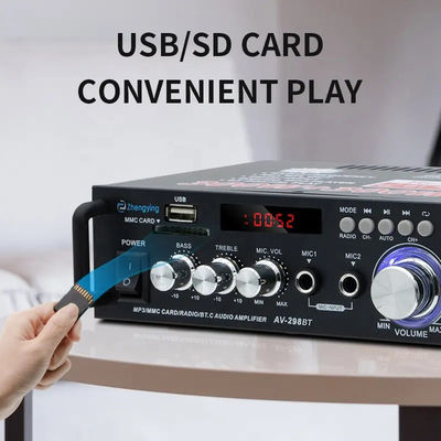 120W LDZS AV-298BT เครื่องกระตุ้นเสียงสเตรีโอ พร้อมระบบไร้สาย BT 2.0 และคุณภาพเสียง HIFI