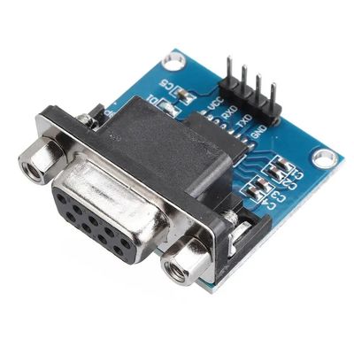5.5V MAX3232 MAX232 โมดูล RS232 ถึง TTL Serial Port Converter DB9 Connector