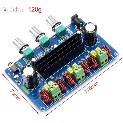 CA-3166B บลูทูธ 5.0 แอมพลิเฟอร์บอร์ด 2 * 50W + 100W 2.1 ช่องทาง TPA3116D2 ด้วย DC12 ~ 24V แฟร์สปาย