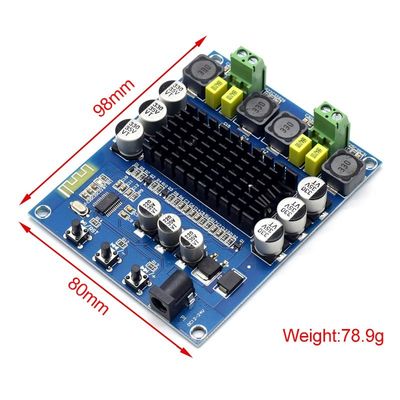 TPA3116D2 แบอร์ดเครื่องขยายเสียงดิจิตอลไร้สายที่มีพลังงานออก 2 * 50W DC12-24V Bluetooth 5.0 DIY Speaker Amplifier