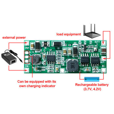 CA-912 18650 แบตเตอรี่ลิธีਅਮ UPS โคลเตชั่นคอนเวอร์เตอร์ ป้องกันบอร์ด DC 5V 9V 12V ชาร์จ step up Booster Module