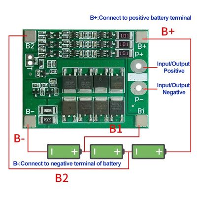 3S 25A Li-Ion 18650 BMS PCM บอร์ดป้องกันแบตเตอรี่ พร้อมสมดุล สําหรับแบตเตอรี่ Li-Ion Lipo