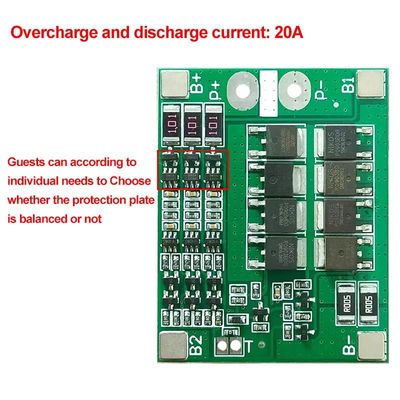 3S 25A Li-Ion 18650 BMS PCM บอร์ดป้องกันแบตเตอรี่ พร้อมสมดุล สําหรับแบตเตอรี่ Li-Ion Lipo