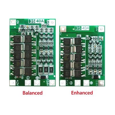 CA-3S-40A Li-Ion Lithium Battery Charger Lipo Cell Module PCB BMS Protection Board สําหรับเครื่องขุด 12.6V พร้อมสมดุล