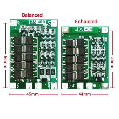 CA-3S-40A Li-Ion Lithium Battery Charger Lipo Cell Module PCB BMS Protection Board สําหรับเครื่องขุด 12.6V พร้อมสมดุล